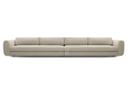 TRIBECA Designer Modular Sofa als großzügiger Viersitzer in Beige mit vier Rückenpolstern