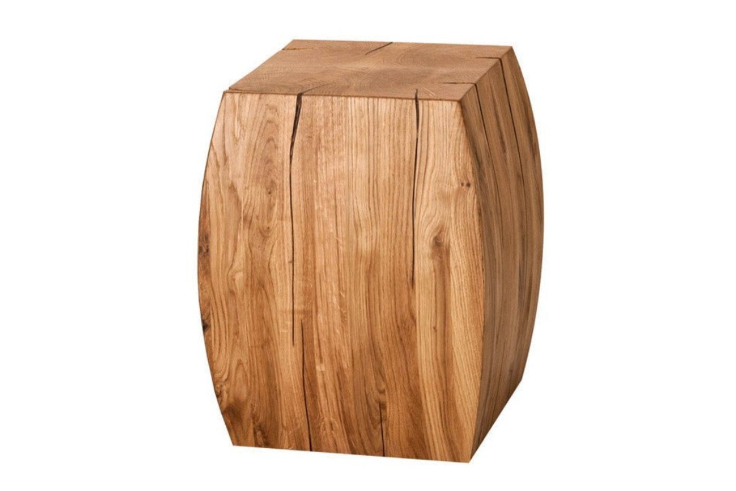 TYKO Massivholz Beistelltisch Whiteoak Obelix Form