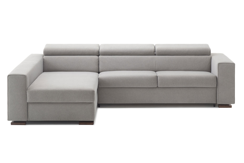 VIVA Designer Schlafsofa mit Chaiselongue von EXTRAFORM mit Chaiselongue links in Frontansicht