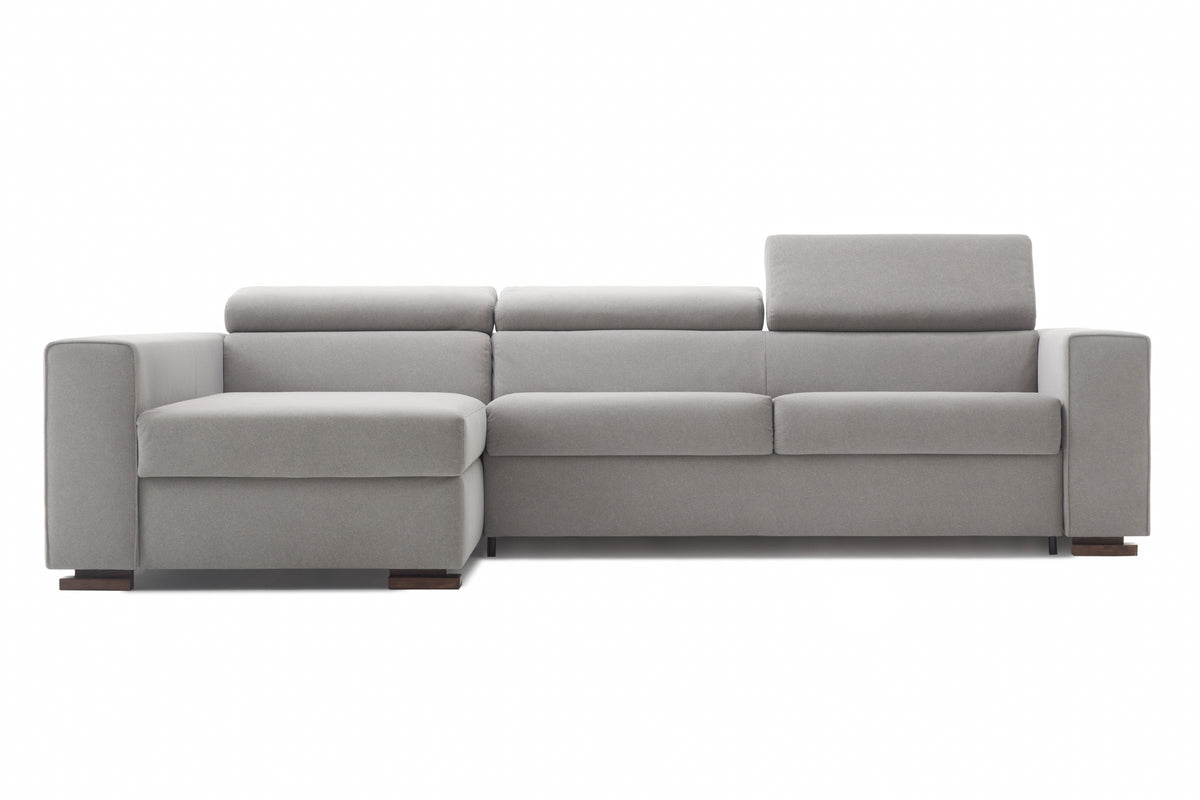 VIVA Designer Schlafsofa mit Chaiselongue von EXTRAFORM mit individuell verstellter Kopfstütze