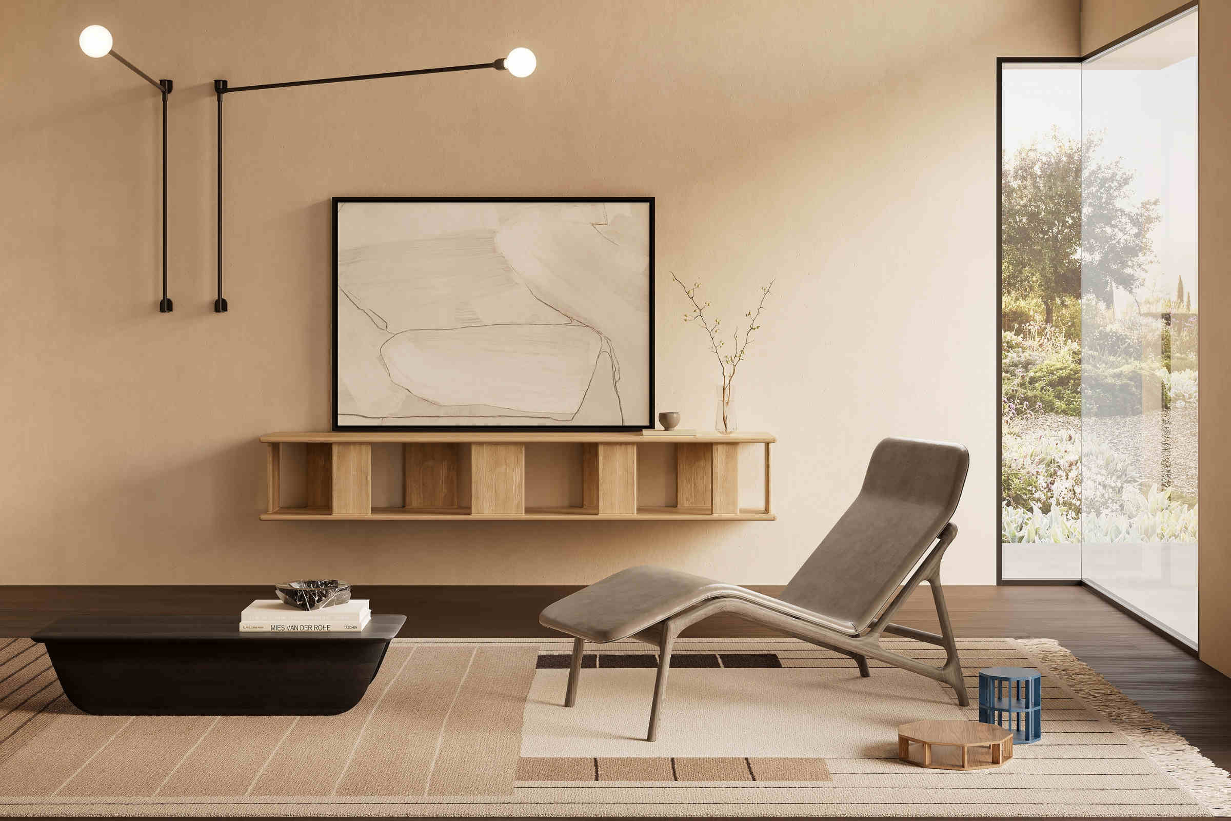 Designer Hängeschrank in einem modernen Ambiente