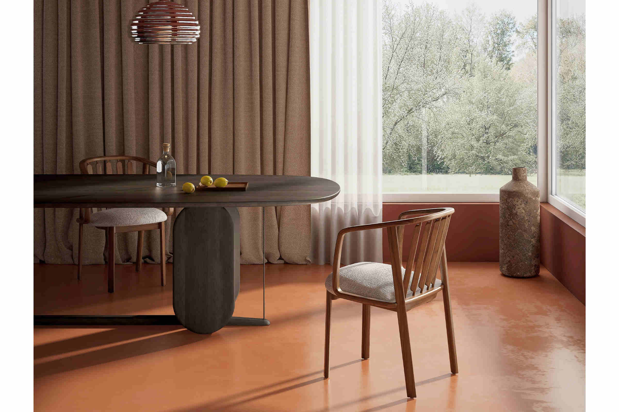 Designer Esstisch in einem modernen Ambiente