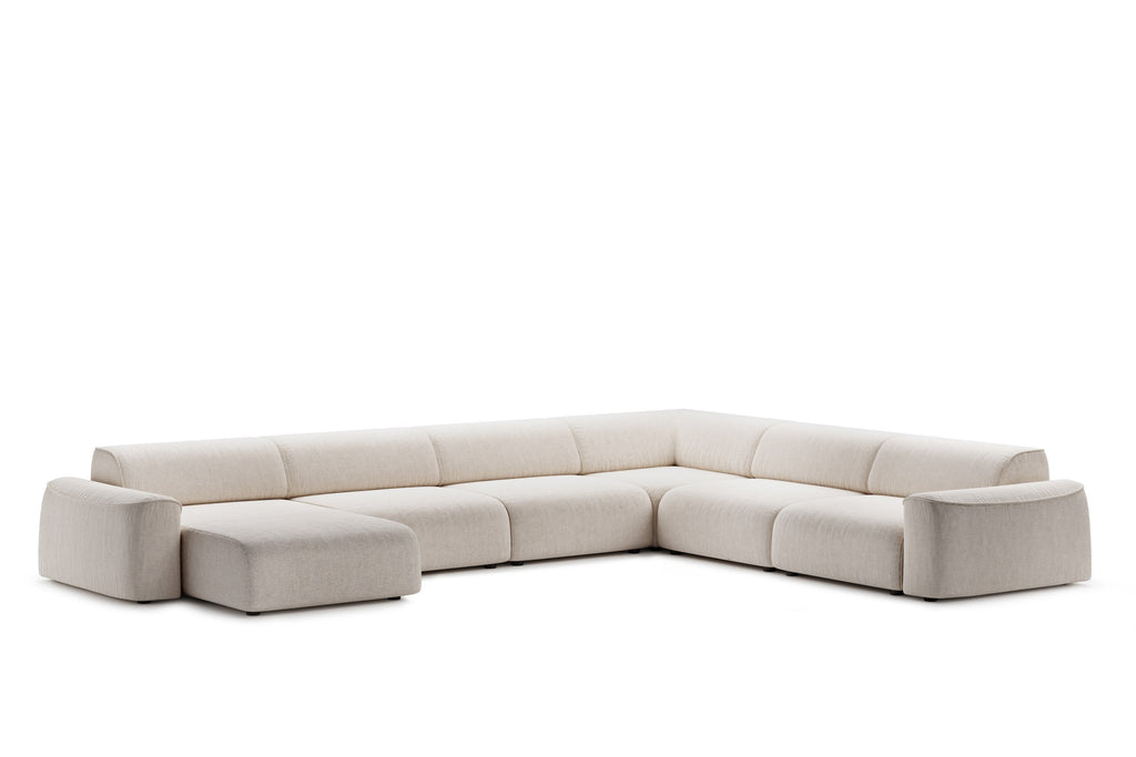 In Beige mit offenem Sitzelement auf der linken Seite