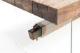 TYKO Esstisch auf Glasfüssen mit Holzbalken - SOLIDMADE | Design Furniture